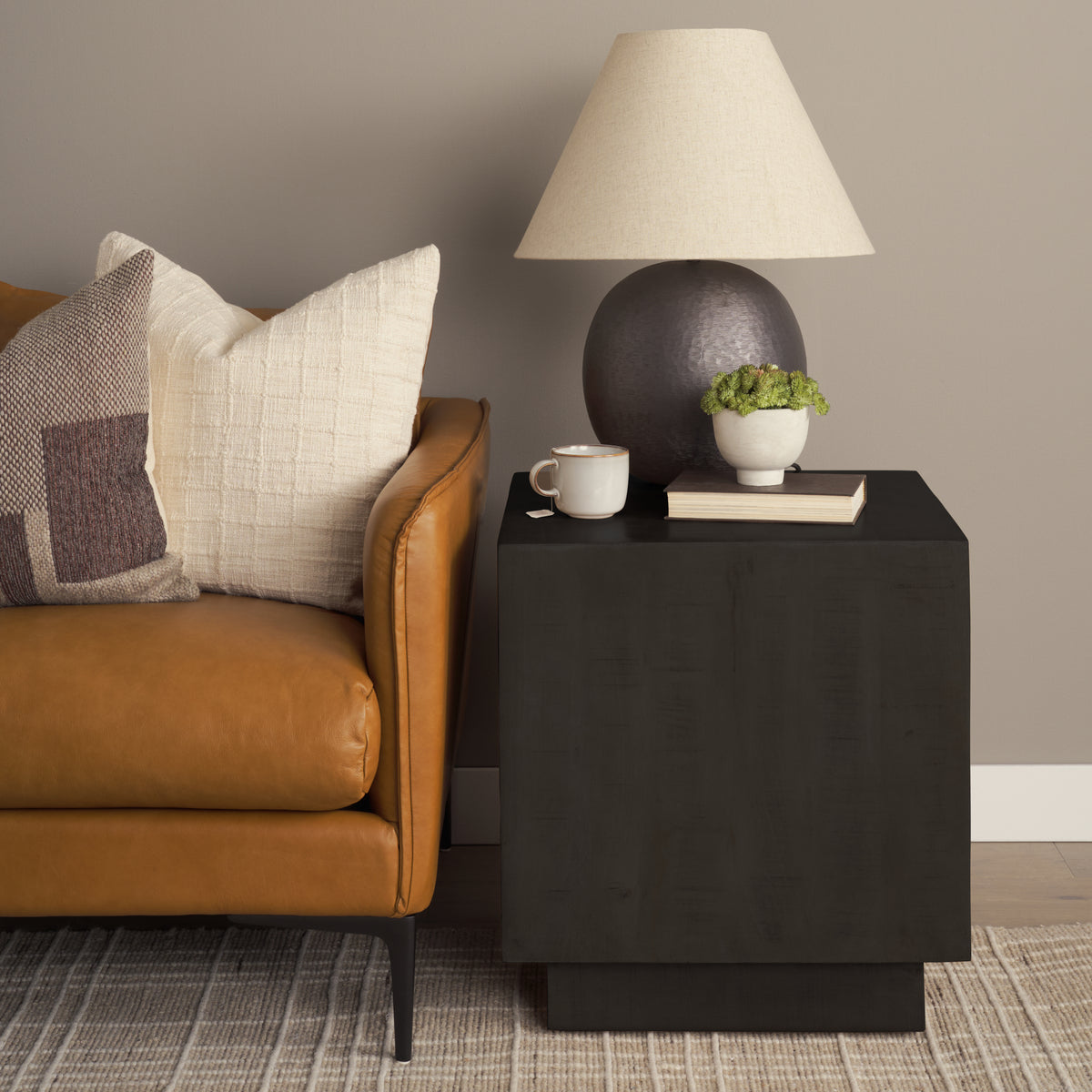 Hayden Dark Brown Wood End/Side Table - Ornate Home