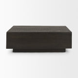 Hayden Dark Brown Wood Rectangular Coffee Table - Ornate Home