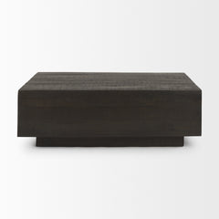Hayden Dark Brown Wood Rectangular Coffee Table - Ornate Home