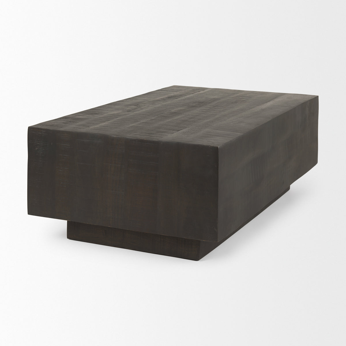 Hayden Dark Brown Wood Rectangular Coffee Table - Ornate Home