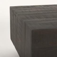 Hayden Dark Brown Wood Rectangular Coffee Table - Ornate Home