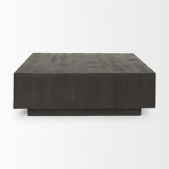 Hayden Dark Brown Wood Square Coffee Table