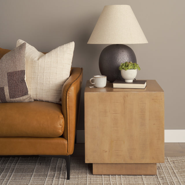 Hayden Light Brown Wood End/Side Table - Ornate Home