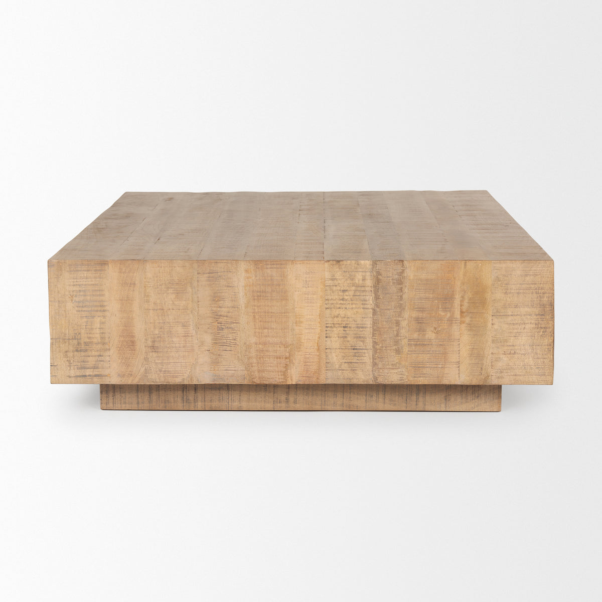 Hayden Light Brown Wood Square Coffee Table - Ornate Home