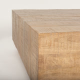 Hayden Light Brown Wood Square Coffee Table - Ornate Home