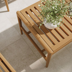 Hayden Natural 4-Piece Outdoor Patio Teak Wood Furniture Set - Ornate Home