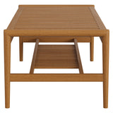 Hayden Natural 46 Inch Outdoor Patio Teak Wood Coffee Table - Ornate Home