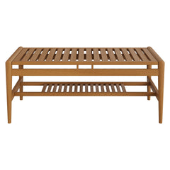 Hayden Natural 46 Inch Outdoor Patio Teak Wood Coffee Table - Ornate Home