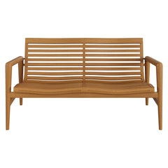 Hayden Natural 56 Inch Outdoor Patio Teak Wood Loveseat - Ornate Home
