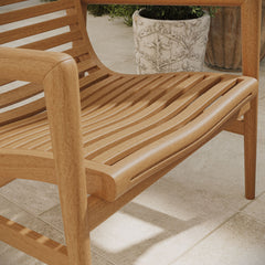 Hayden Natural Outdoor Patio Teak Wood Armchairs (Set of 2) - Ornate Home