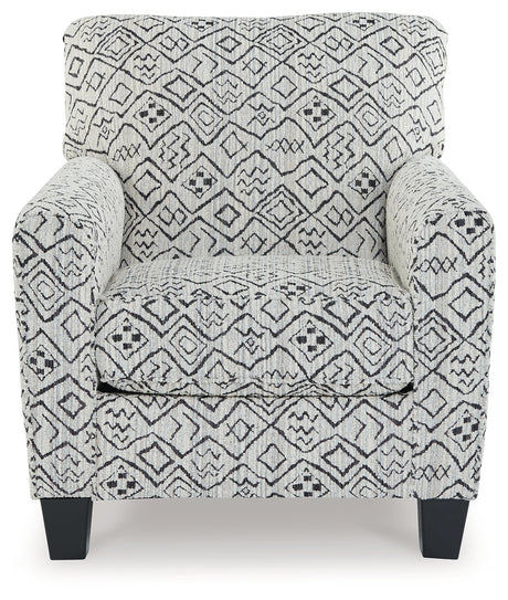 Hayesdale Black/Cream Accent Chair - Ornate Home