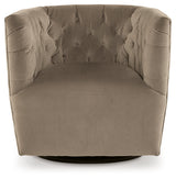 Hayesler Cocoa Swivel Accent Chair - Ornate Home