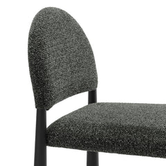 Hayley Black/Anthracite Upholstered Fabric Counter Stools (Set of 2) - Ornate Home