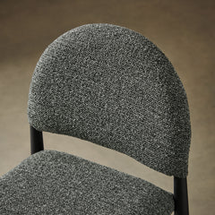 Hayley Black/Anthracite Upholstered Fabric Counter Stools (Set of 2) - Ornate Home