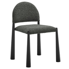 Hayley Black/Anthracite Upholstered Fabric Dining Side Chair - Ornate Home