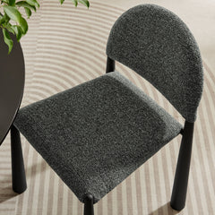 Hayley Black/Anthracite Upholstered Fabric Dining Side Chair - Ornate Home