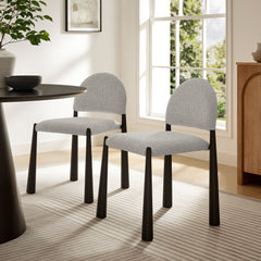 Hayley Black/Camel Upholstered Fabric Dining Side Chair - Ornate Home