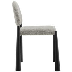 Hayley Black/Camel Upholstered Fabric Dining Side Chair - Ornate Home
