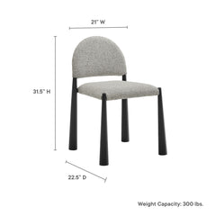 Hayley Black/Camel Upholstered Fabric Dining Side Chair - Ornate Home