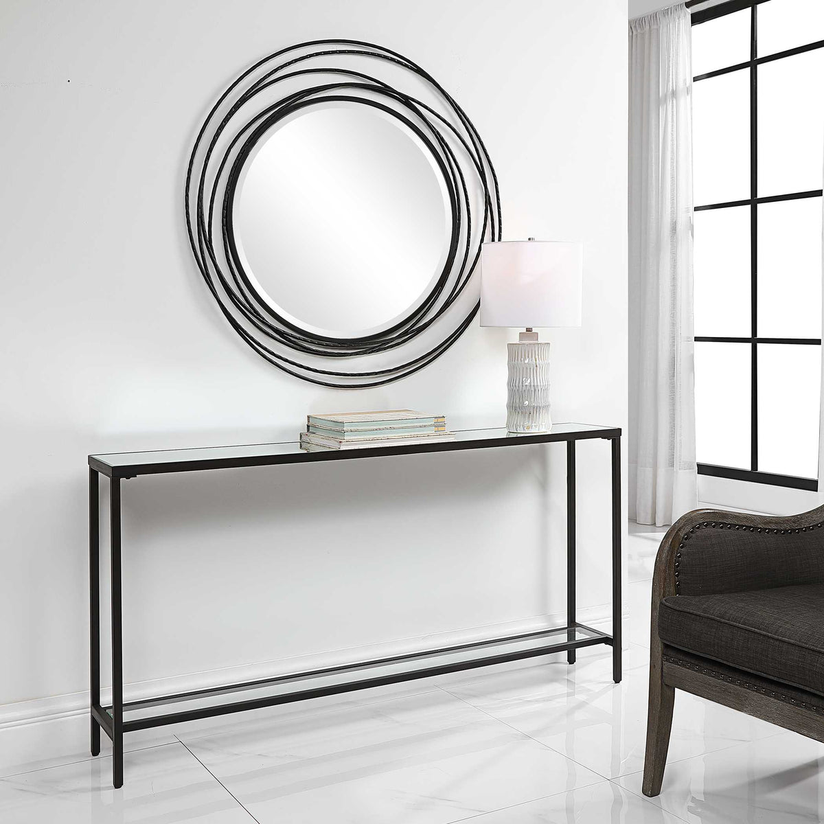 Hayley Black Console Table - Ornate Home