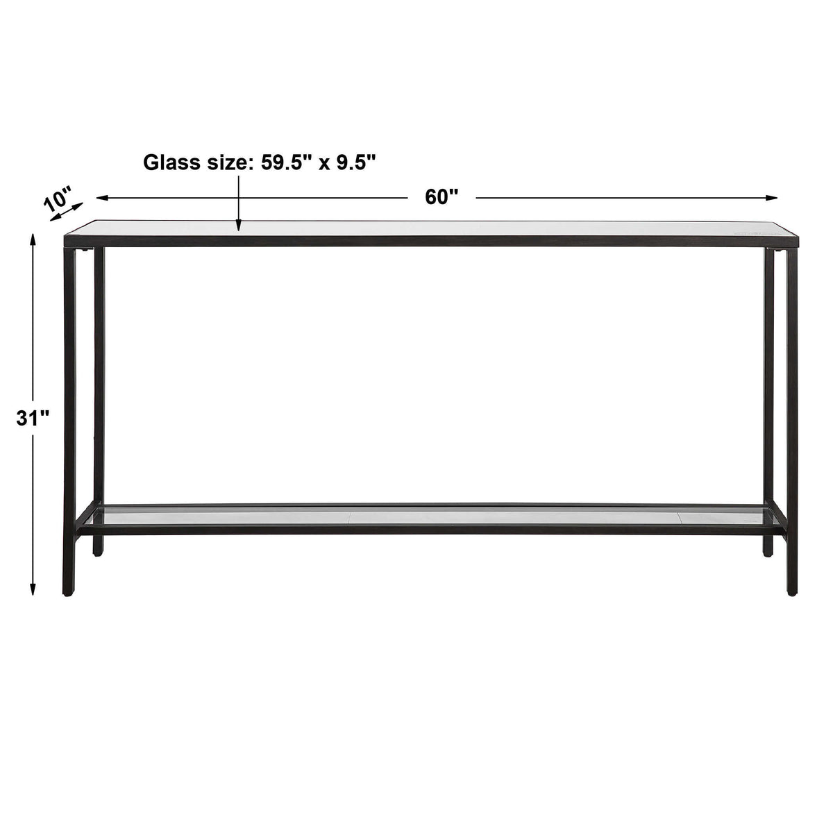 Hayley Black Console Table - Ornate Home