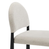Hayley Black/Cream Upholstered Fabric Counter Stools (Set of 2) - Ornate Home