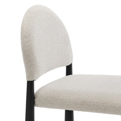 Hayley Black/Cream Upholstered Fabric Counter Stools (Set of 2) - Ornate Home