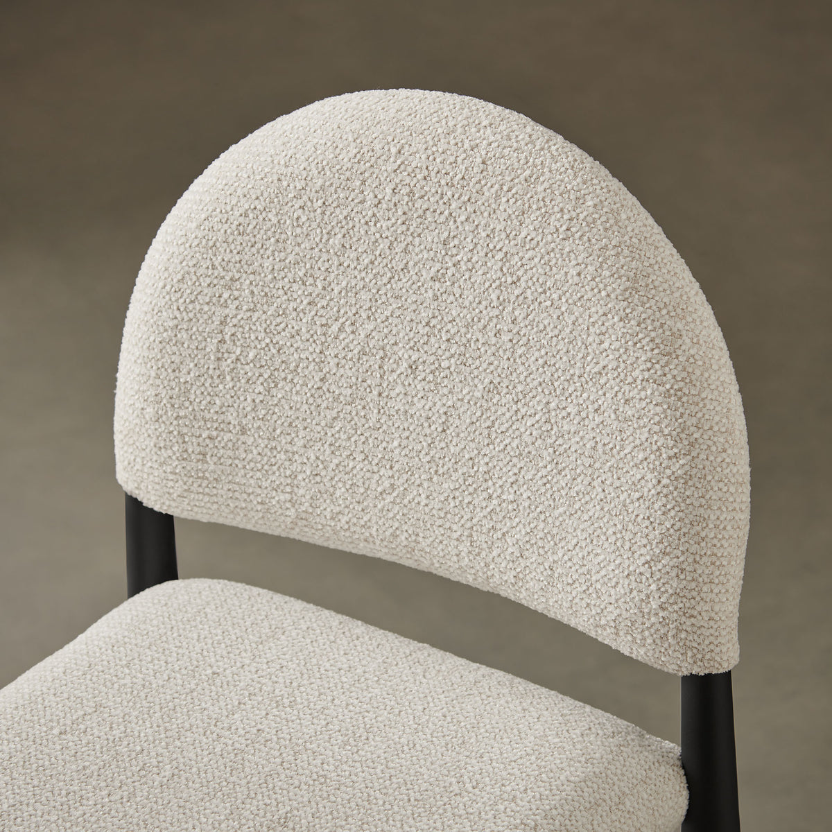 Hayley Black/Cream Upholstered Fabric Counter Stools (Set of 2) - Ornate Home