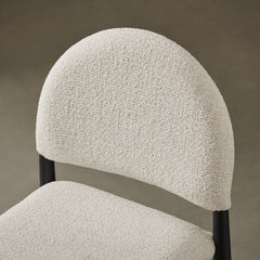 Hayley Black/Cream Upholstered Fabric Counter Stools (Set of 2) - Ornate Home