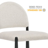Hayley Black/Cream Upholstered Fabric Counter Stools (Set of 2) - Ornate Home