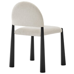 Hayley Black/Cream Upholstered Fabric Dining Side Chair - Ornate Home