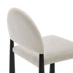 Hayley Black/Cream Upholstered Fabric Dining Side Chair - Ornate Home