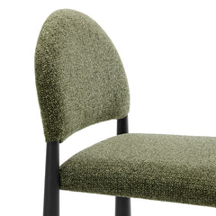 Hayley Black/Leaf Upholstered Fabric Counter Stools (Set of 2) - Ornate Home