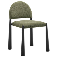 Hayley Black/Leaf Upholstered Fabric Dining Side Chair - Ornate Home
