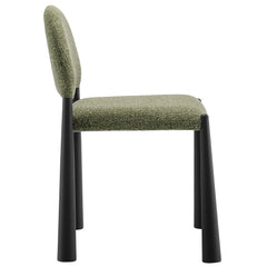 Hayley Black/Leaf Upholstered Fabric Dining Side Chair - Ornate Home