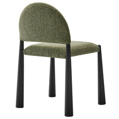 Hayley Black/Leaf Upholstered Fabric Dining Side Chair - Ornate Home