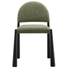 Hayley Black/Leaf Upholstered Fabric Dining Side Chair - Ornate Home