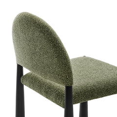 Hayley Black/Leaf Upholstered Fabric Dining Side Chair - Ornate Home