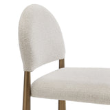 Hayley Brass/Cream Upholstered Fabric Counter Stools (Set of 2) - Ornate Home
