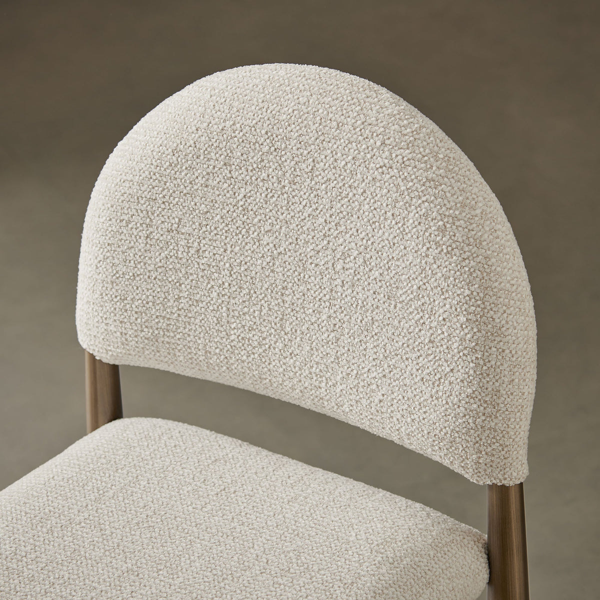 Hayley Brass/Cream Upholstered Fabric Counter Stools (Set of 2) - Ornate Home