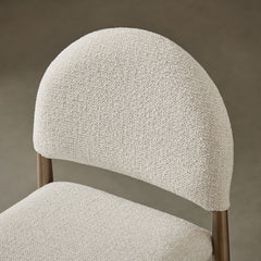 Hayley Brass/Cream Upholstered Fabric Counter Stools (Set of 2) - Ornate Home