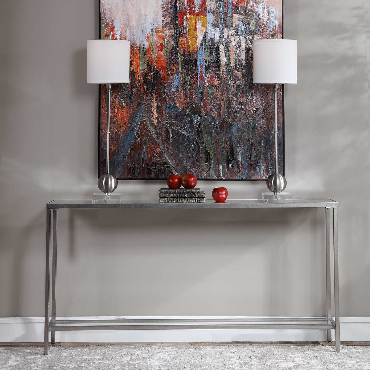 Hayley Silver Console Table - Ornate Home