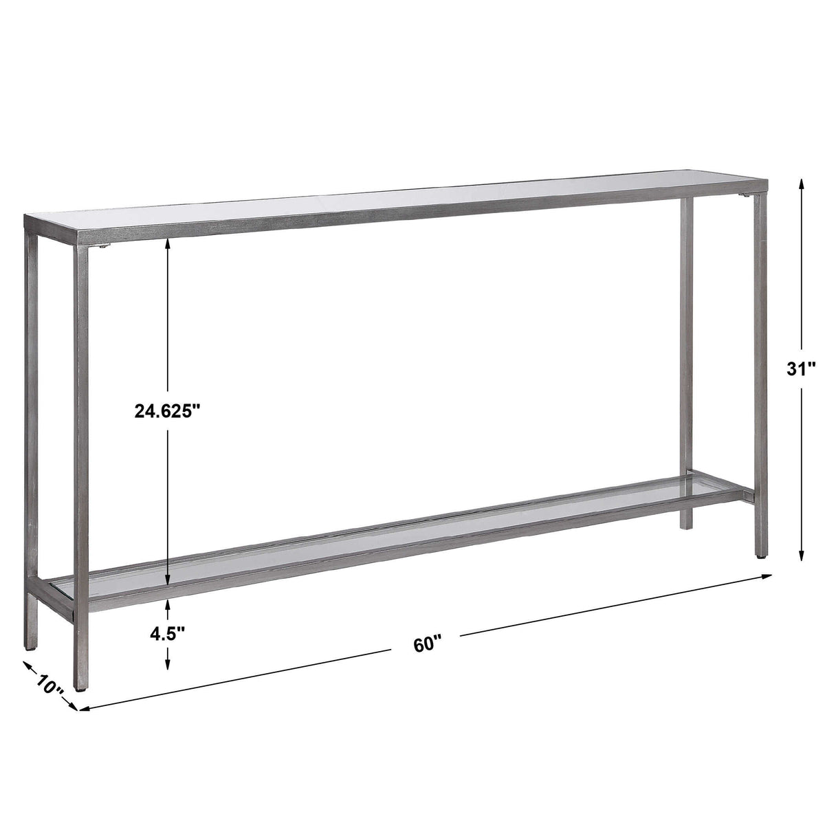 Hayley Silver Console Table - Ornate Home