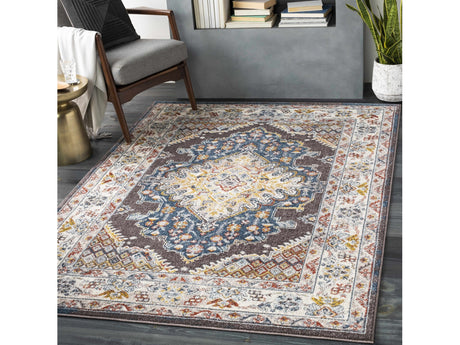 Haymond Brown Medallion Area Rug - Ornate Home