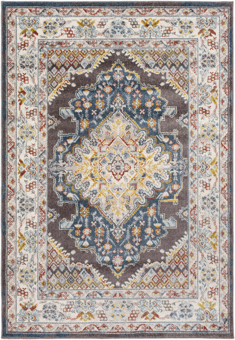 Haymond Brown Medallion Area Rug - Ornate Home