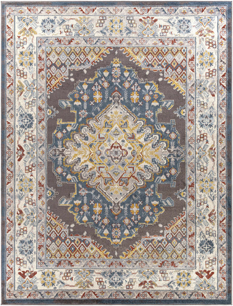 Haymond Brown Medallion Area Rug - Ornate Home