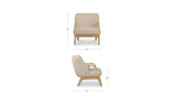 Haynes Textured Oat Accent Chair - Ornate Home