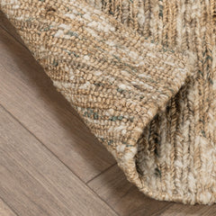 Hayward Soumak Jute Natural/Green Rug - Ornate Home