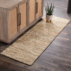 Hayward Soumak Jute Natural/Green Rug - Ornate Home