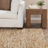 Hayward Soumak Jute Natural/Green Rug - Ornate Home